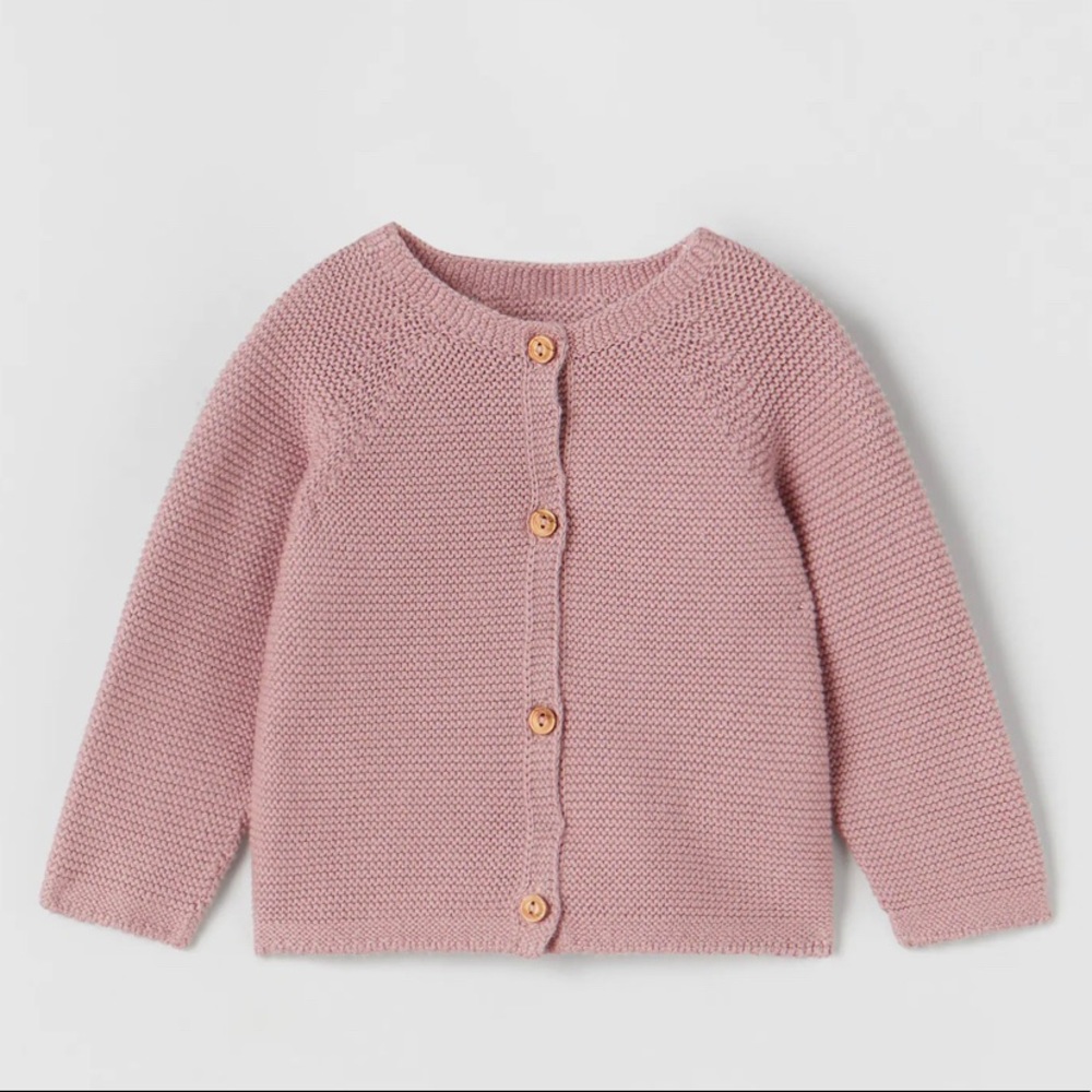 Zara Blush Pink Cardigan 6/8 Mos